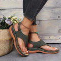 Women's cushioned-footbed sandals in Army Green