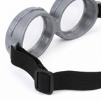 Round two-lens costume goggles detail